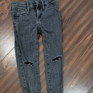 Old Navy Kid's Black Distressed  rock Star Jeggings